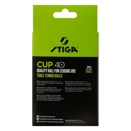 Мяч для наст. тенниса Stiga Cup ABS, 1110-2510-12, диам.40+мм, пластик, упак. 12 шт, белый за 1&nbsp;774.80 ₽ купить в Хабаровске