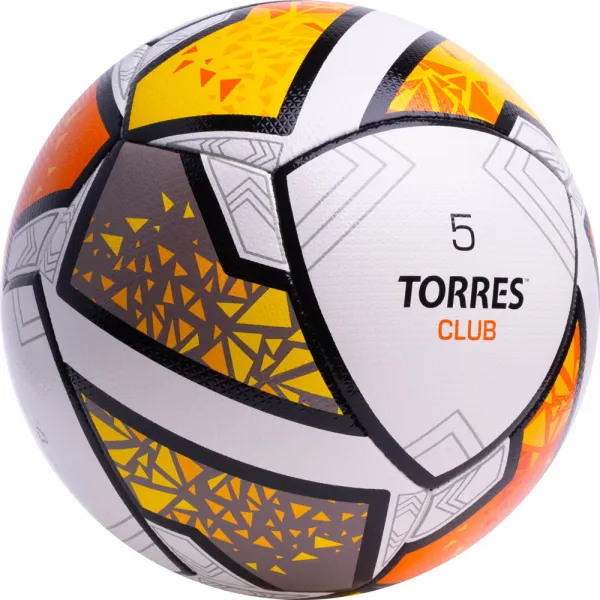 Мяч футб. TORRES Club, F323965, р.5, 10 пан., ПУ, гибрид. сшив, бел-оранж-желт за 2&nbsp;225.30 ₽ в Хабаровске