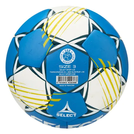 Мяч ганд. SELECT HB FORCE DB V25, 1622858205, Senior (р.3), EHF Appr,ПУ, гибр.сш., сине-белый за 8&nbsp;438.80 ₽ купить в Хабаровске