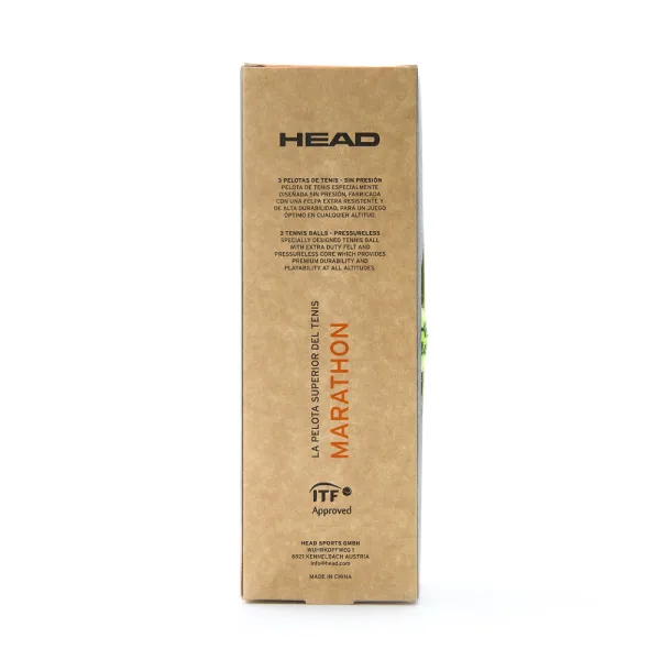 Мяч теннисный HEAD Marathon 3B, 578183, крафт. упак.3шт, без давления, фетр, нат.резина,желтый за 1&nbsp;055.70 ₽ в Хабаровске