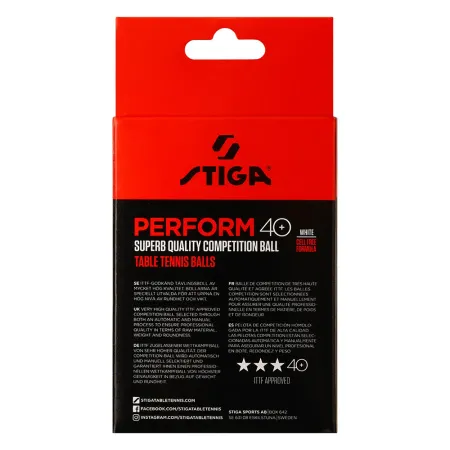 Мяч для наст. тенниса Stiga Perform 3***, 40+, 1113-2110-06, пластик, ITTF Appr., уп.6 шт, бел за 2&nbsp;121.60 ₽ купить в Хабаровске
