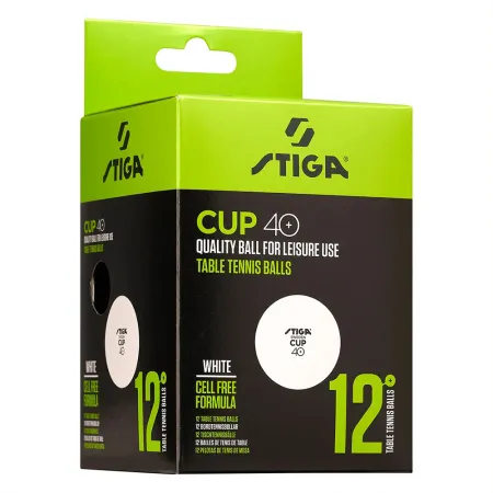 Мяч для наст. тенниса Stiga Cup ABS, 1110-2510-12, диам.40+мм, пластик, упак. 12 шт, белый за 1&nbsp;774.80 ₽ купить в Хабаровске