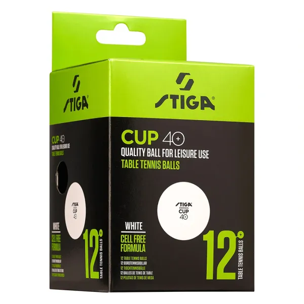 Мяч для наст. тенниса Stiga Cup ABS, 1110-2510-12, диам.40+мм, пластик, упак. 12 шт, белый за 1&nbsp;774.80 ₽ в Хабаровске