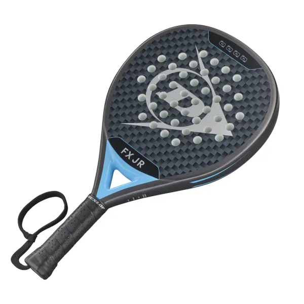Ракетка для падела Dunlop FX Jr, 10370738, для юниоров, гибрид, графит, черно-голубой за 11&nbsp;019.40 ₽ в Хабаровске