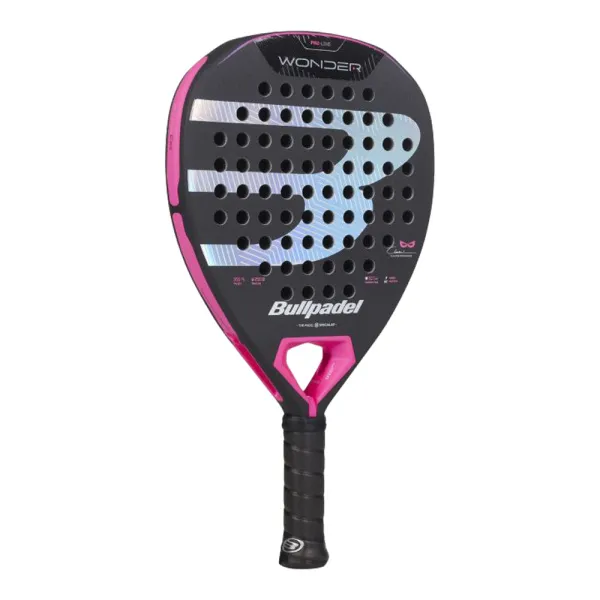 Ракетка для падела BULLPADEL Wonder 27, 497250, для продв.игроков, стекловолокно, карбон, черно-роз за 42&nbsp;969.20 ₽ в Хабаровске