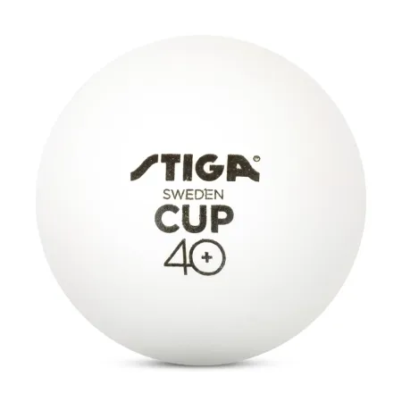 Мяч для наст. тенниса Stiga Cup ABS, 1110-2510-12, диам.40+мм, пластик, упак. 12 шт, белый за 1&nbsp;774.80 ₽ купить в Хабаровске