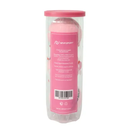 Мяч для падела NS Sakura, UAA2, уп.3 шт, сукно, нат.резина, розовый за 824.50 ₽ купить в Хабаровске