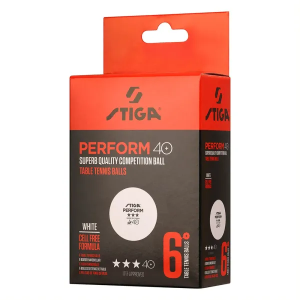 Мяч для наст. тенниса Stiga Perform 3***, 40+, 1113-2110-06, пластик, ITTF Appr., уп.6 шт, бел за 2&nbsp;121.60 ₽ в Хабаровске