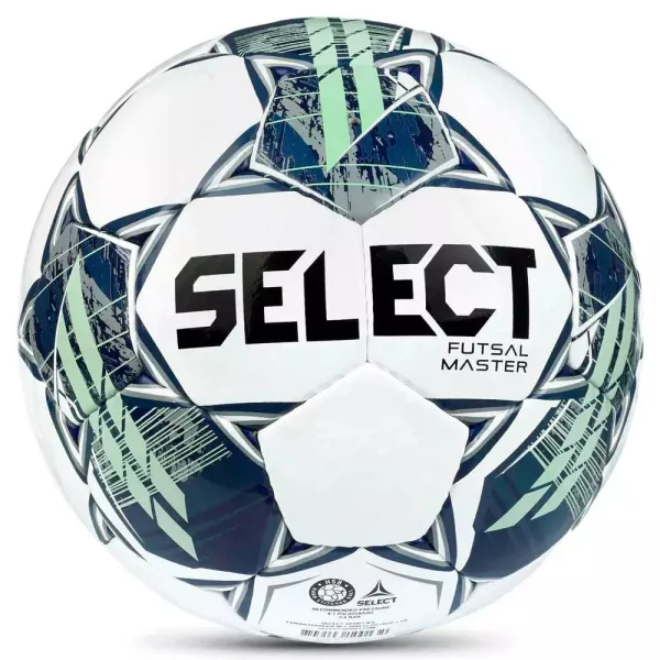 Мяч футзал. SELECT Futsal Master Shiny V22, 1043460004, р.4, Basic,32п, гл.ПУ, руч.сш,бел-син-зел за 7&nbsp;539.50 ₽ в Хабаровске