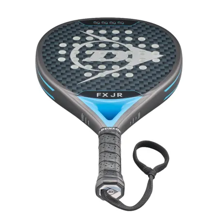 Ракетка для падела Dunlop FX Jr, 10370738, для юниоров, гибрид, графит, черно-голубой за 11&nbsp;019.40 ₽ купить в Хабаровске