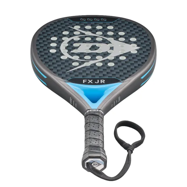 Ракетка для падела Dunlop FX Jr, 10370738, для юниоров, гибрид, графит, черно-голубой за 11&nbsp;019.40 ₽ в Хабаровске