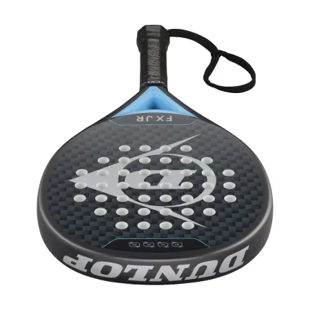 Ракетка для падела Dunlop FX Jr, 10370738, для юниоров, гибрид, графит, черно-голубой за 11&nbsp;019.40 ₽ купить в Хабаровске