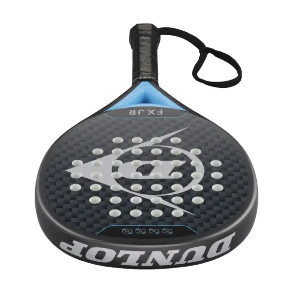 Ракетка для падела Dunlop FX Jr, 10370738, для юниоров, гибрид, графит, черно-голубой за 11&nbsp;019.40 ₽ в Хабаровске