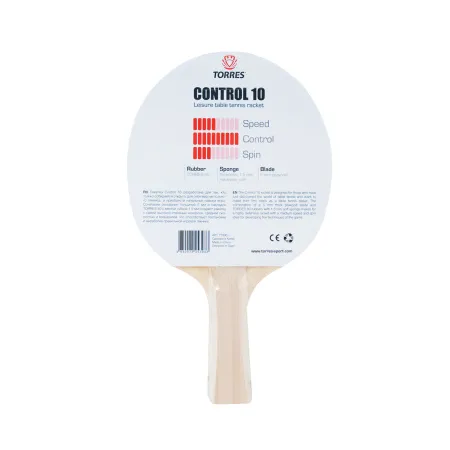 Ракетка для н/т TORRES Control 10, TT0001, для начинающих, накладка 1,5 мм, конич. ручка за 426.70 ₽ купить в Хабаровске