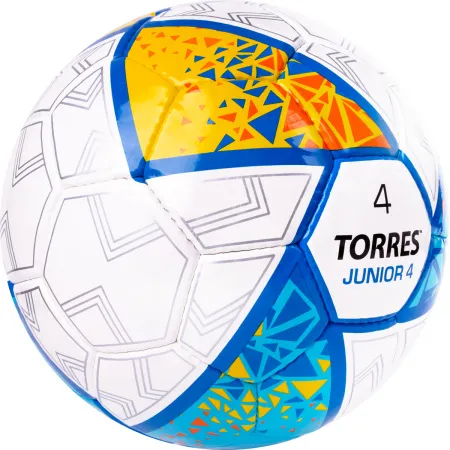 Мяч футб. TORRES Junior-4, F323804, р.4,глянц.ПУ, 4 сл, 32п, руч.сш, бел-жел-гол за 2&nbsp;070.60 ₽ купить в Хабаровске