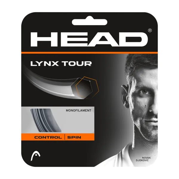 Струна теннисная HEAD Lynx Tour 16, 281790-GR, 12м, серый