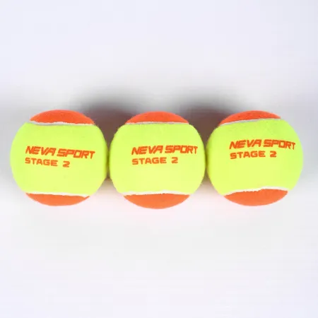 Мяч теннисный детский NS Orange, 5021005, уп.3 шт, резина, шерть, нейлон, желто-оранжевый за 613.70 ₽ купить в Хабаровске