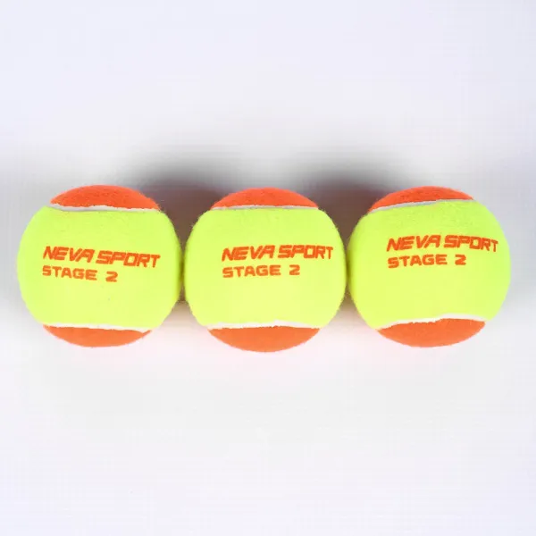 Мяч теннисный детский NS Orange, 5021005, уп.3 шт, резина, шерть, нейлон, желто-оранжевый за 613.70 ₽ в Хабаровске