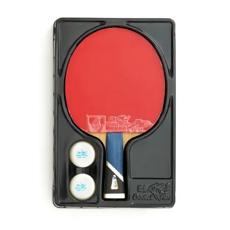 Ракетка для н/т DOUBLE FISH 5A+C, для продвин, ITTF Appr, накл. 2,1 мм, конич. ручка+ 2 мяча V40+мм за 2&nbsp;779.50 ₽ купить в Хабаровске